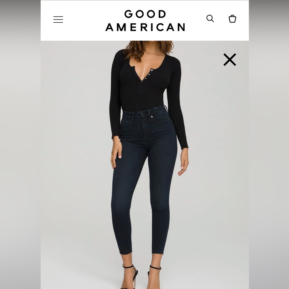 Good waste crop raw hem/Blue631 (like new)